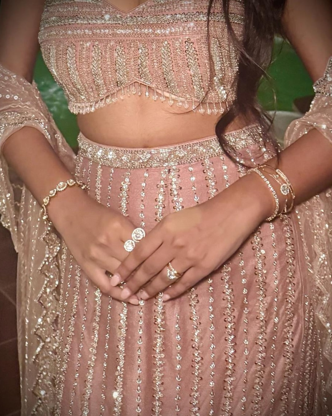 92.5 silver Double polki ring