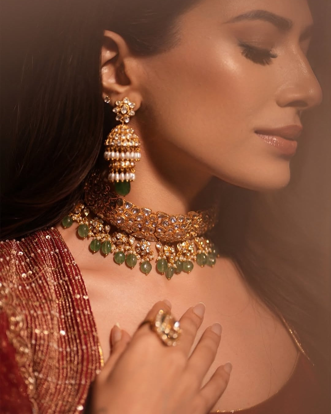 925 Silver Kaveri Polki Earring