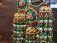 925 Silver Alamzeb Polki Earrings