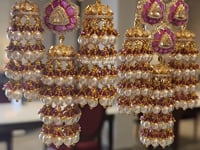 925 Silver Alamzeb Polki Earrings