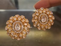 925 Silver Padma Polki Earrings