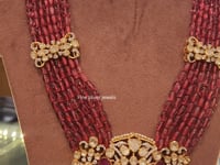 925 Silver PADMAKSHYA POLKI LONG NECKLACE SET