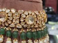 925 Silver Chand Polki Necklace