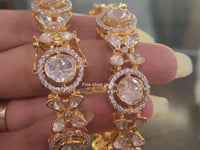 925 Silver Tara Polki Bangle