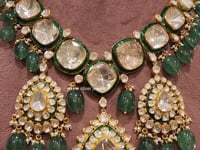 925 Silver Raha Bridal Polki Necklace Set