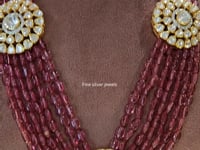 925 Silver Long Polki Necklace