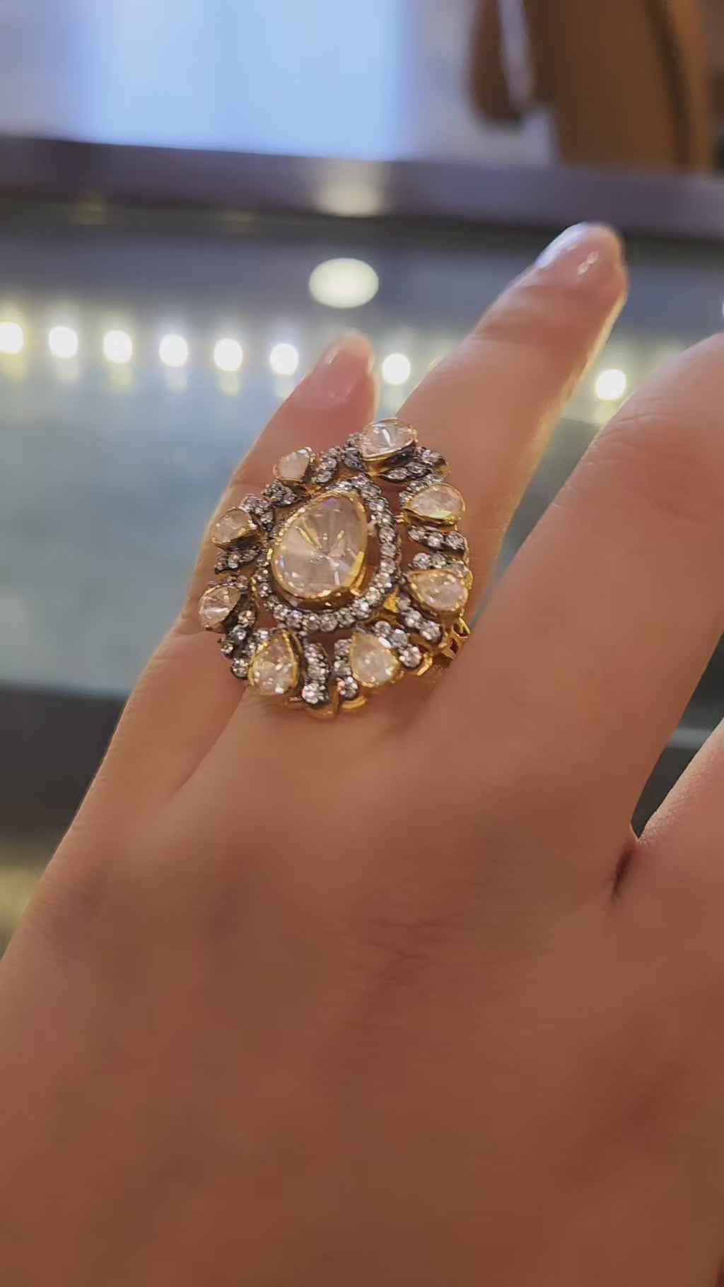 92.5 Silver Riwaaj Polki Ring