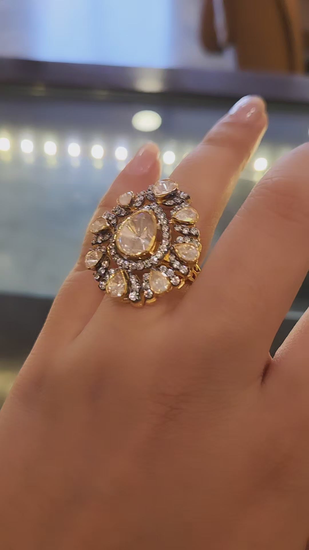92.5 Silver Riwaaj Polki Ring