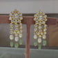 925 silver meera polki earrings
