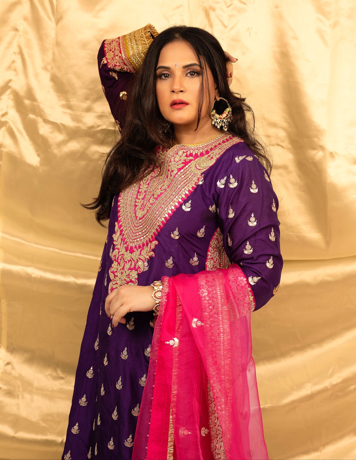 925 Silver Chandrakala Bali Earrings