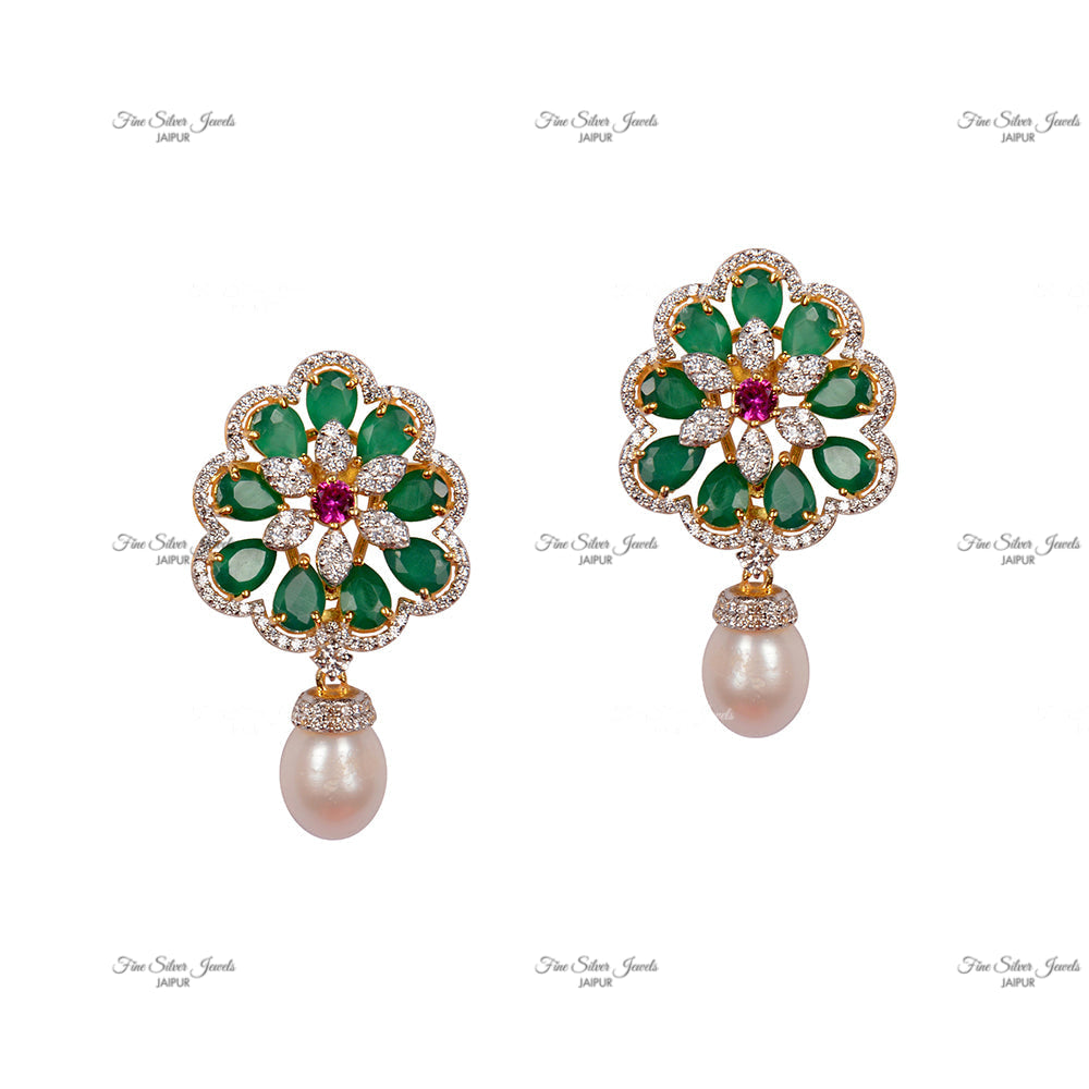 SWAROVSKI DROP EARRINGS finesilverjewels