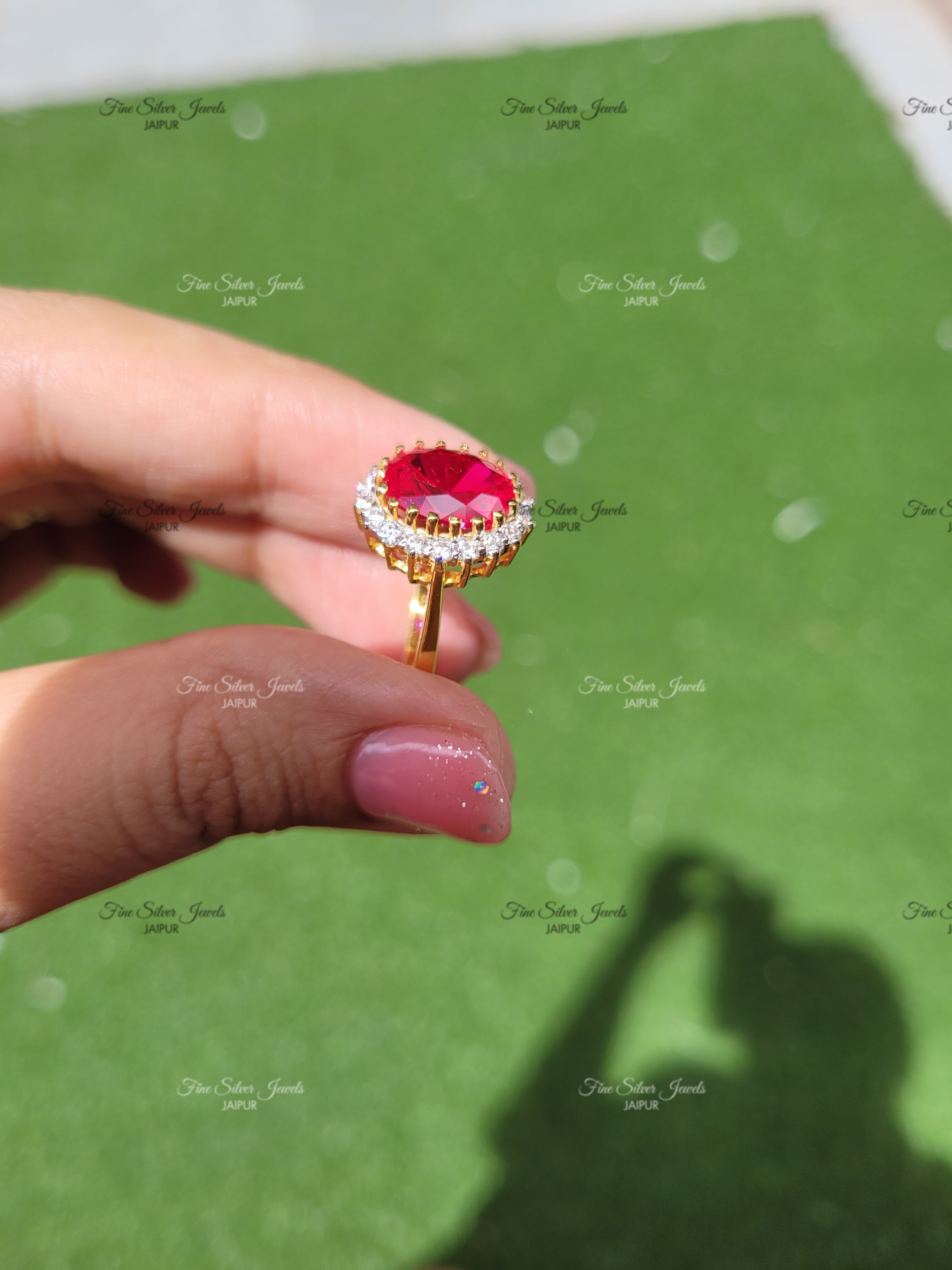 ROYAL RUBY PINK RING finesilverjewels