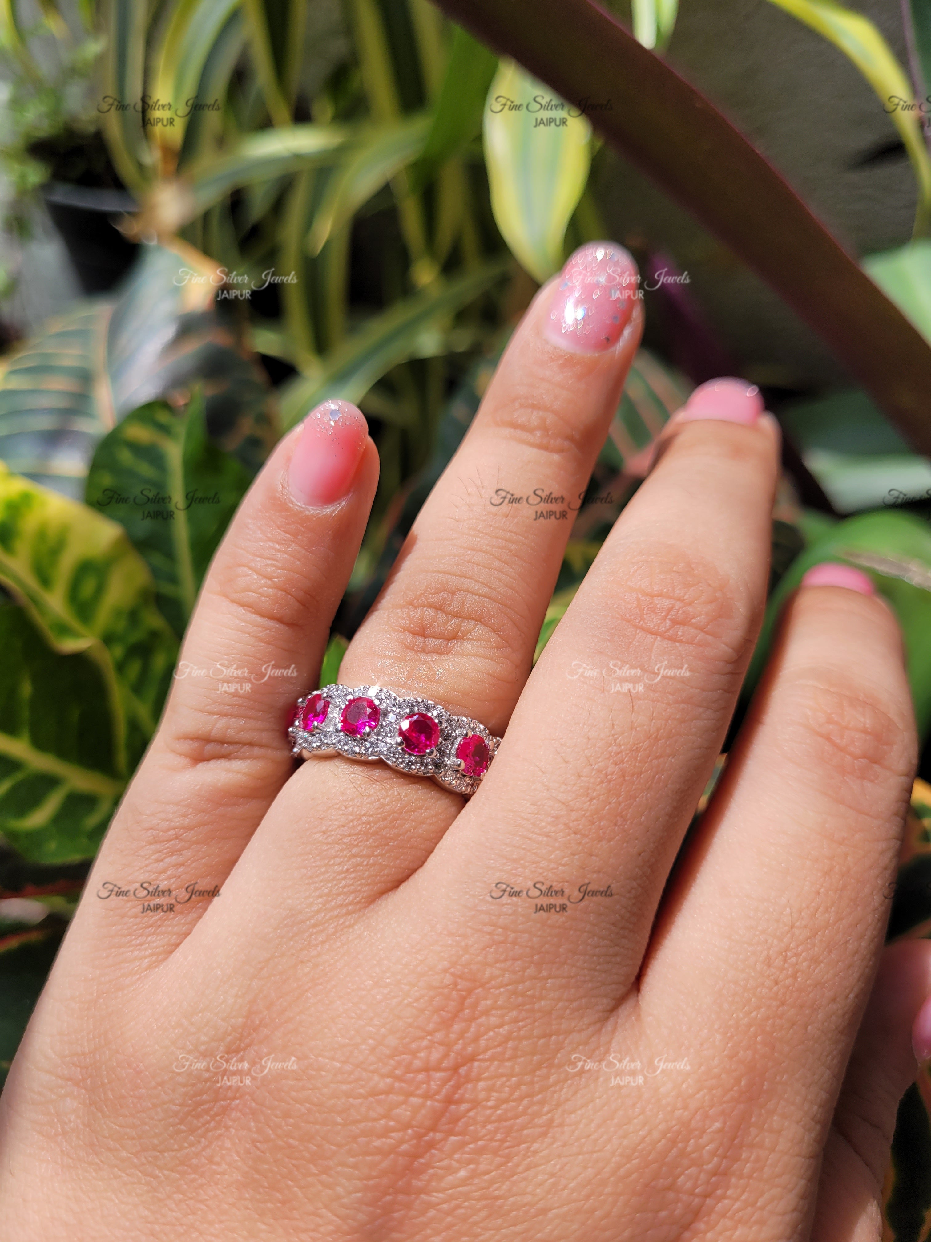 PINK COCKTAIL BAND finesilverjewels