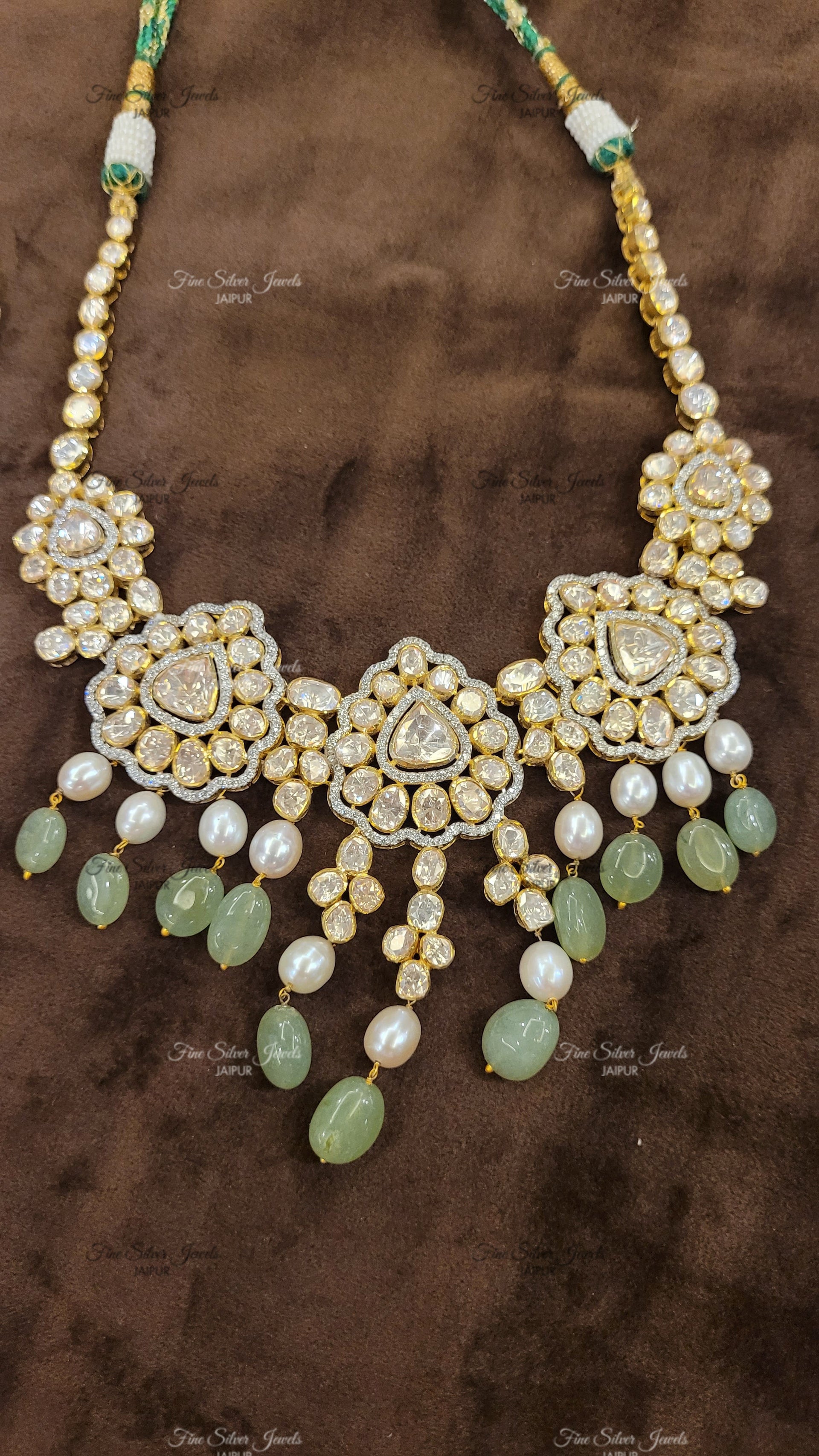 PRISTINE POLKI NECKLACE SET finesilverjewels