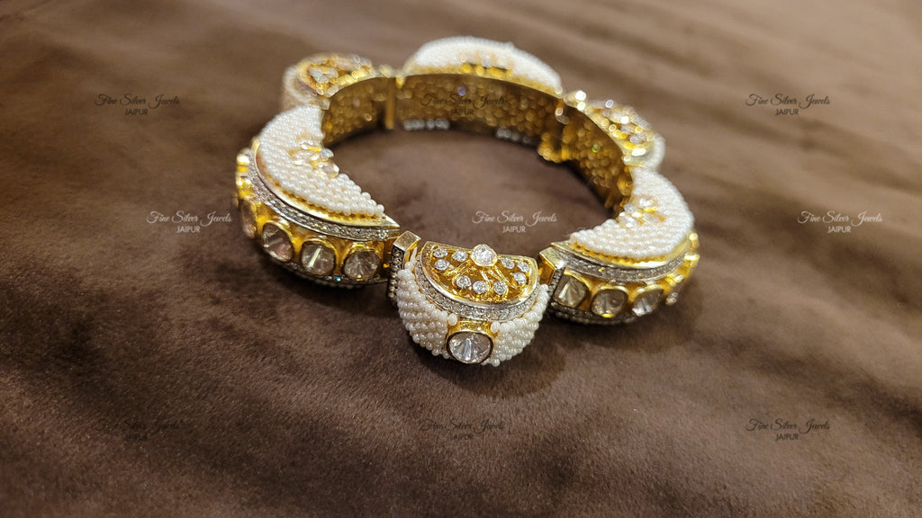 PEARL-POLKI BANGLE finesilverjewels