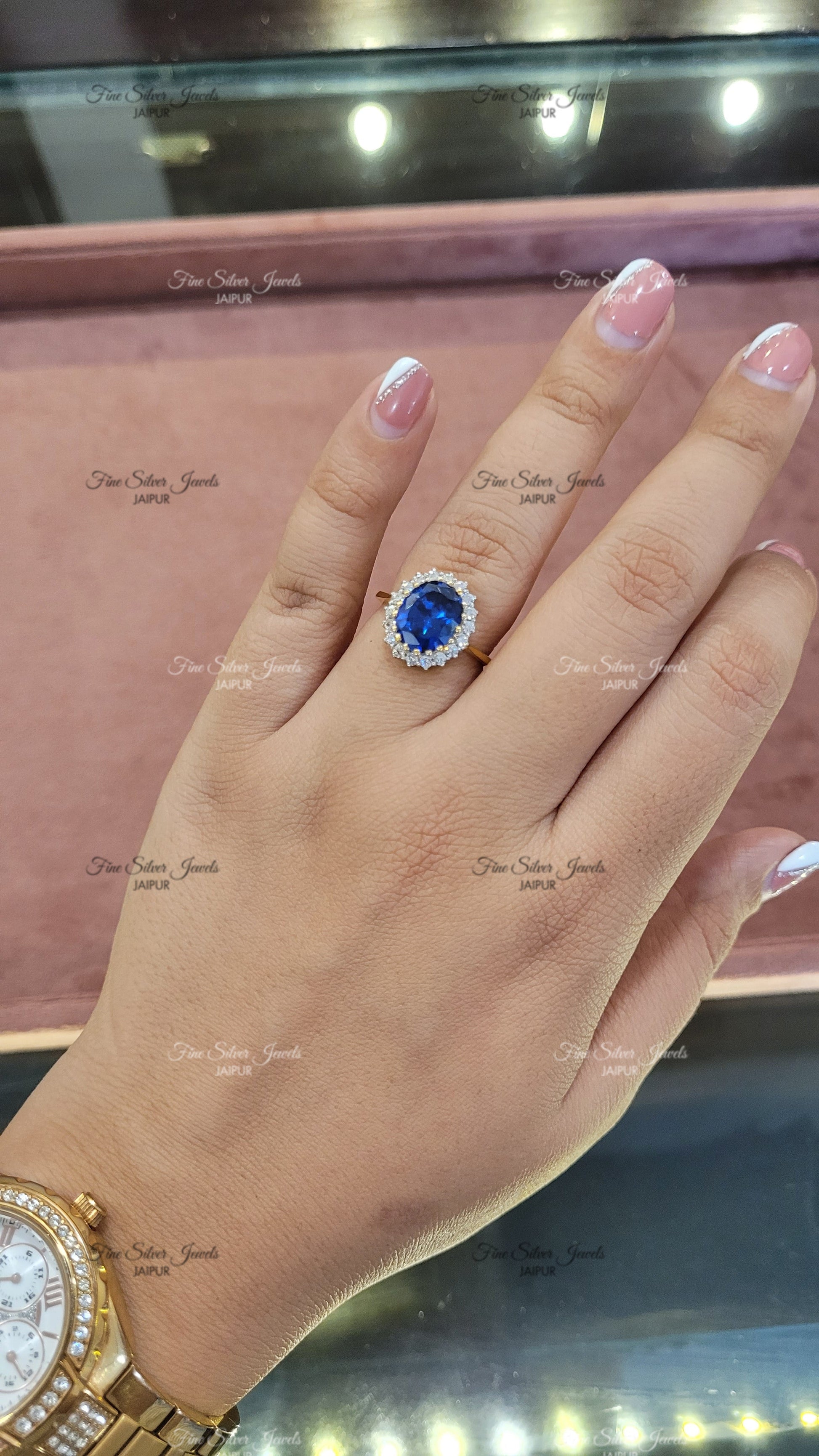 Buy ROYAL TANZANITE BLUE RING Online in India Fine Silver Jewels