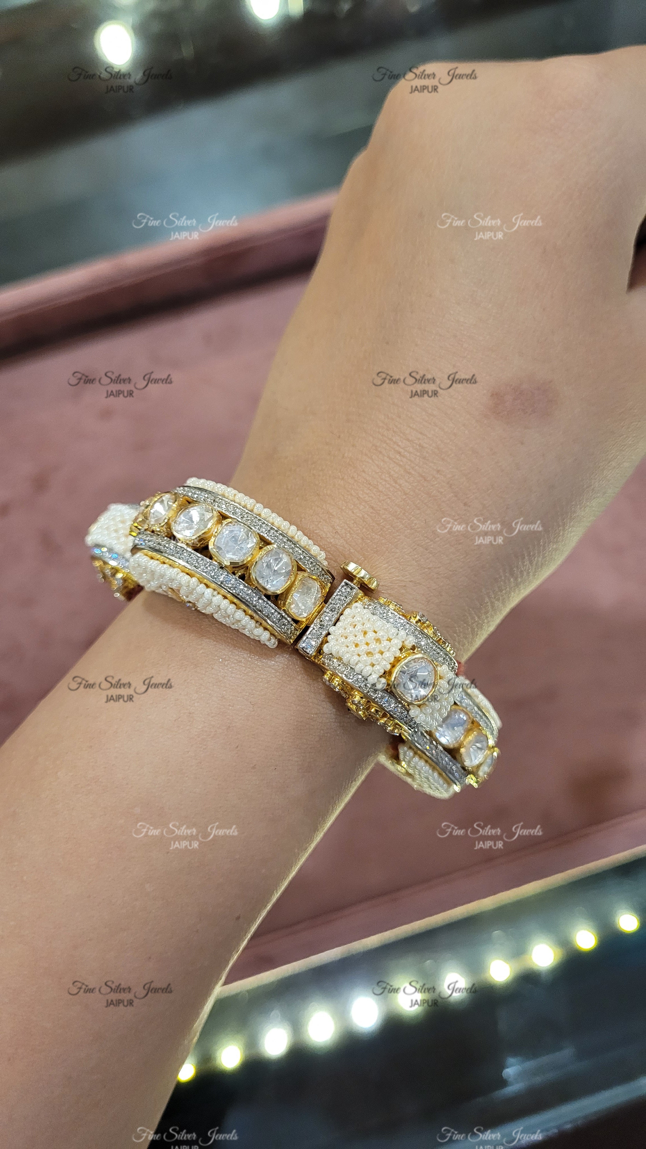 PEARL-POLKI BANGLE finesilverjewels