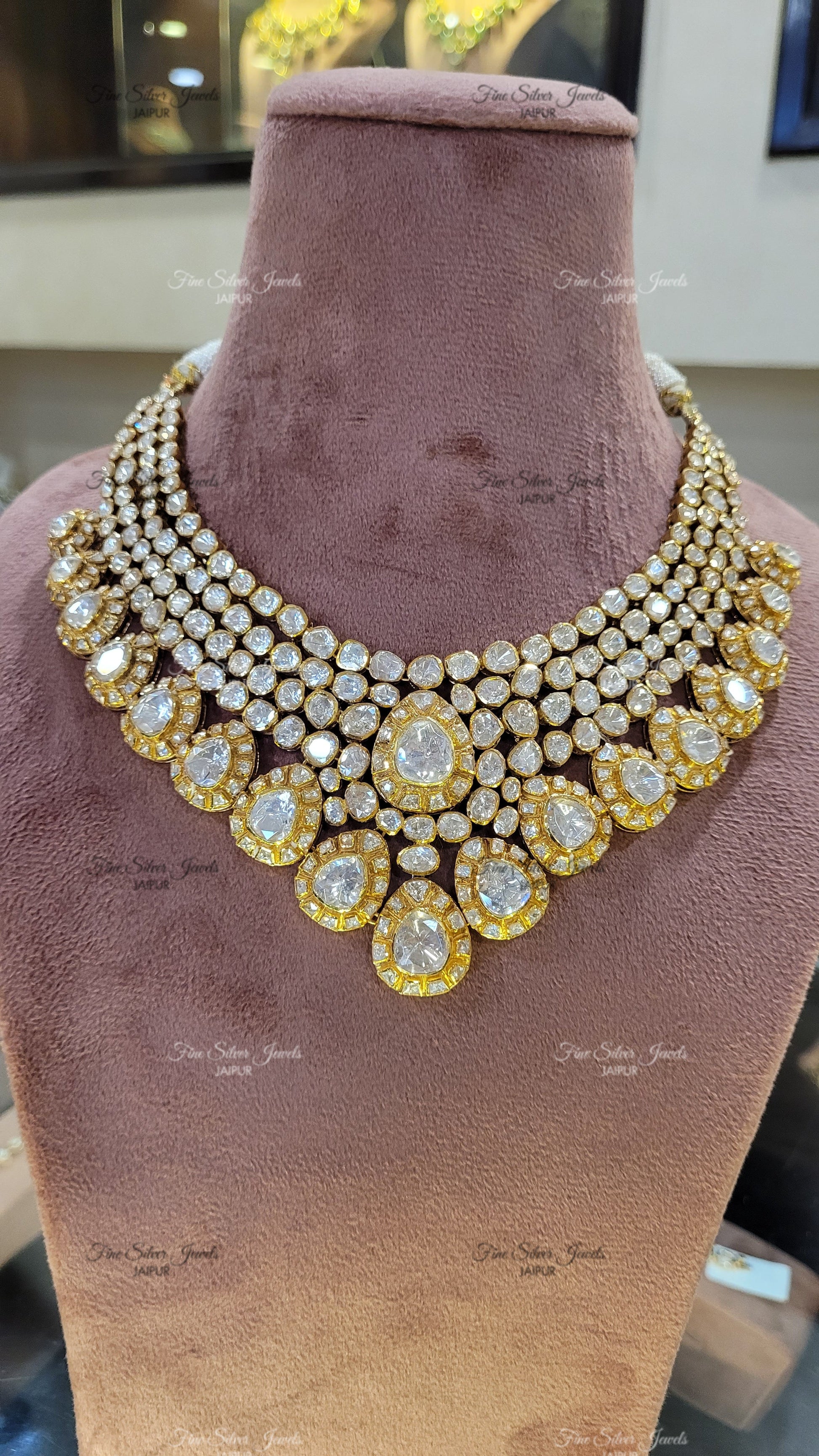 KANCHAK MOISSANITE POLKI NECKLACE - Main Image