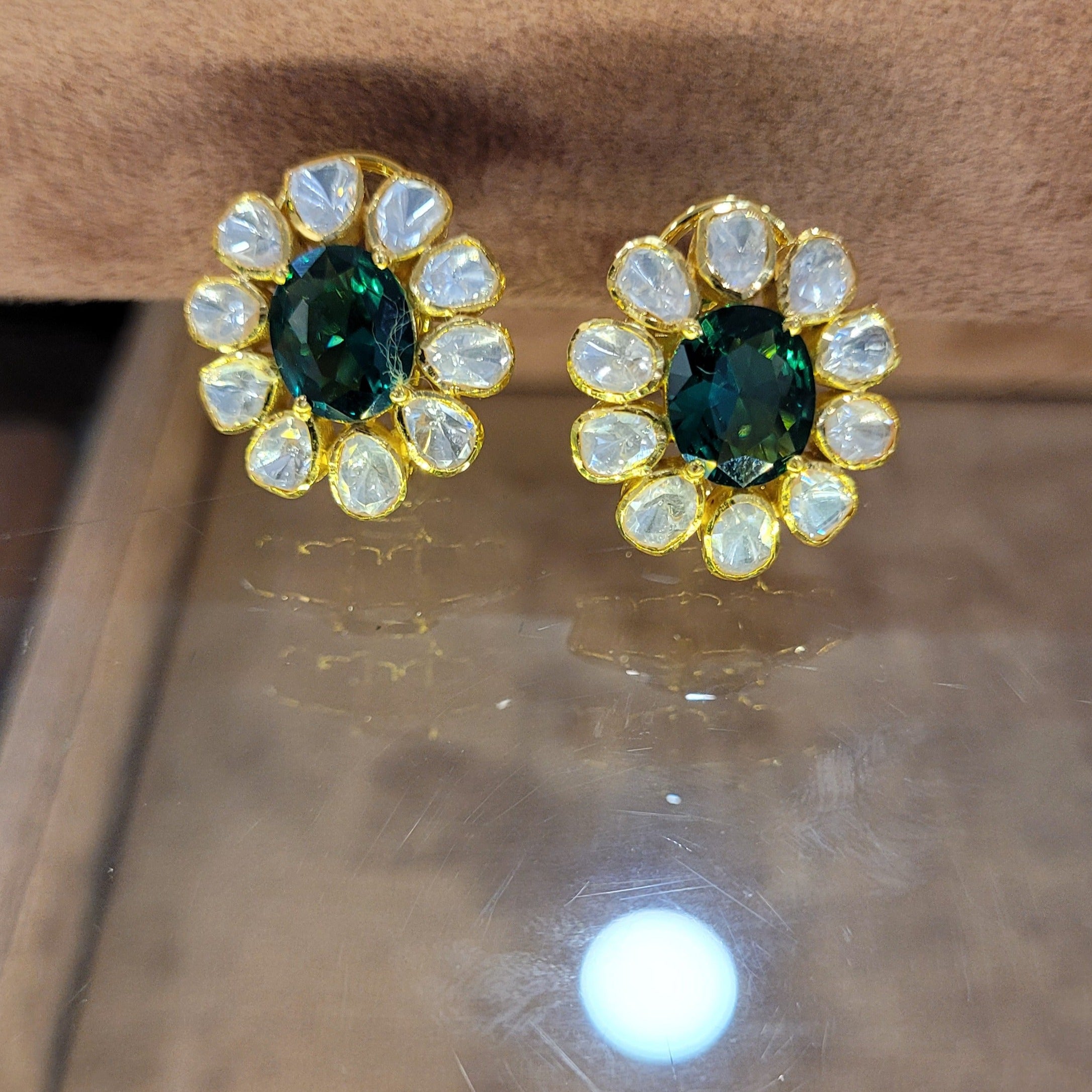 Lab-Grown Emerald Drop Earrings – KesleyBoutique