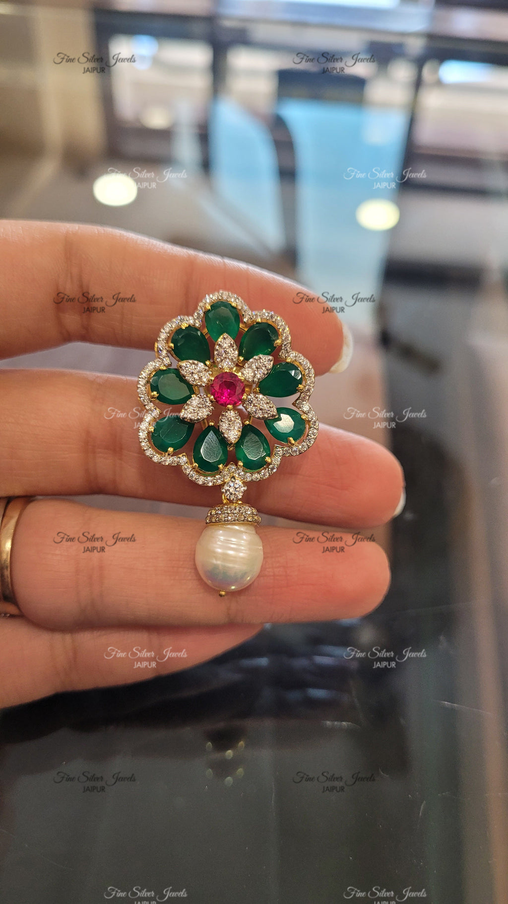 SWAROVSKI DROP EARRINGS finesilverjewels