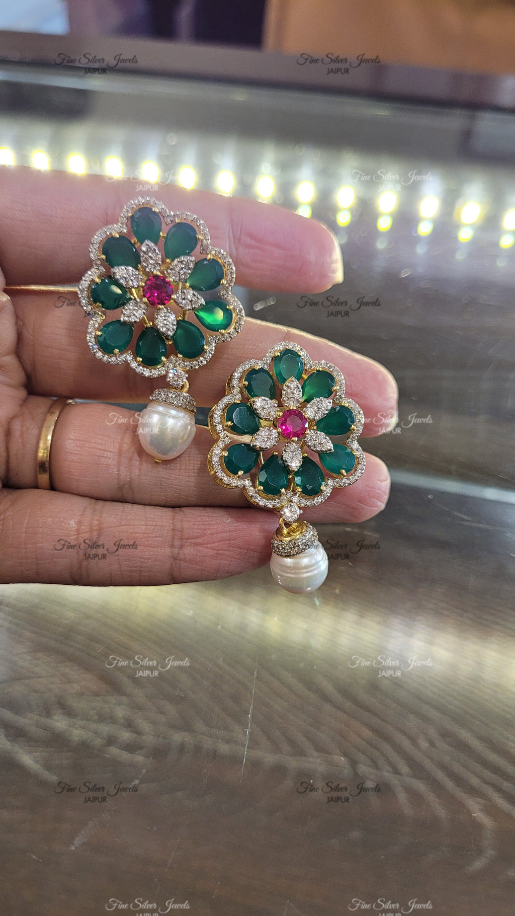 SWAROVSKI DROP EARRINGS finesilverjewels