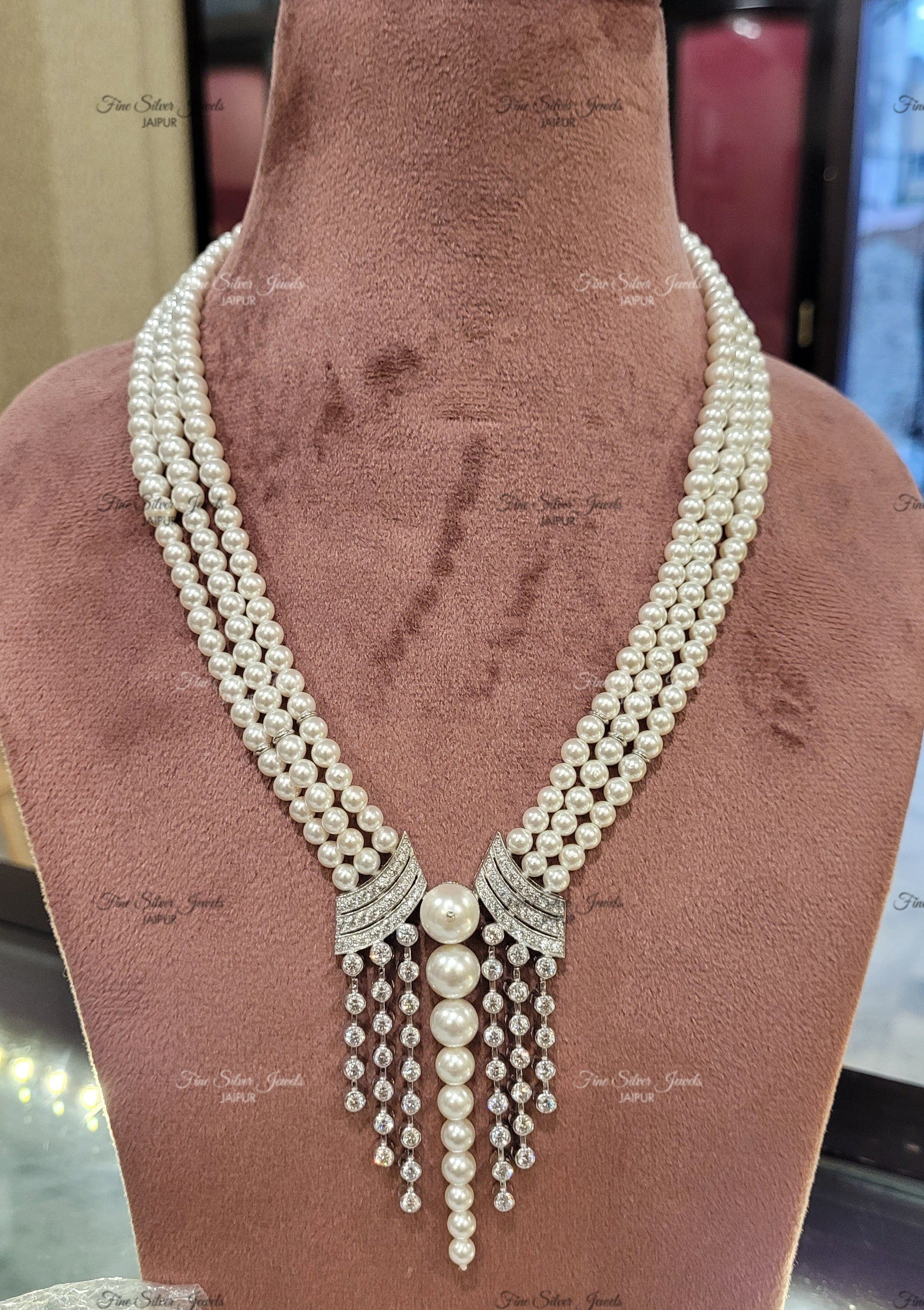 PADMAKSHYA SWAROVSKI NECKLACE SET finesilverjewels