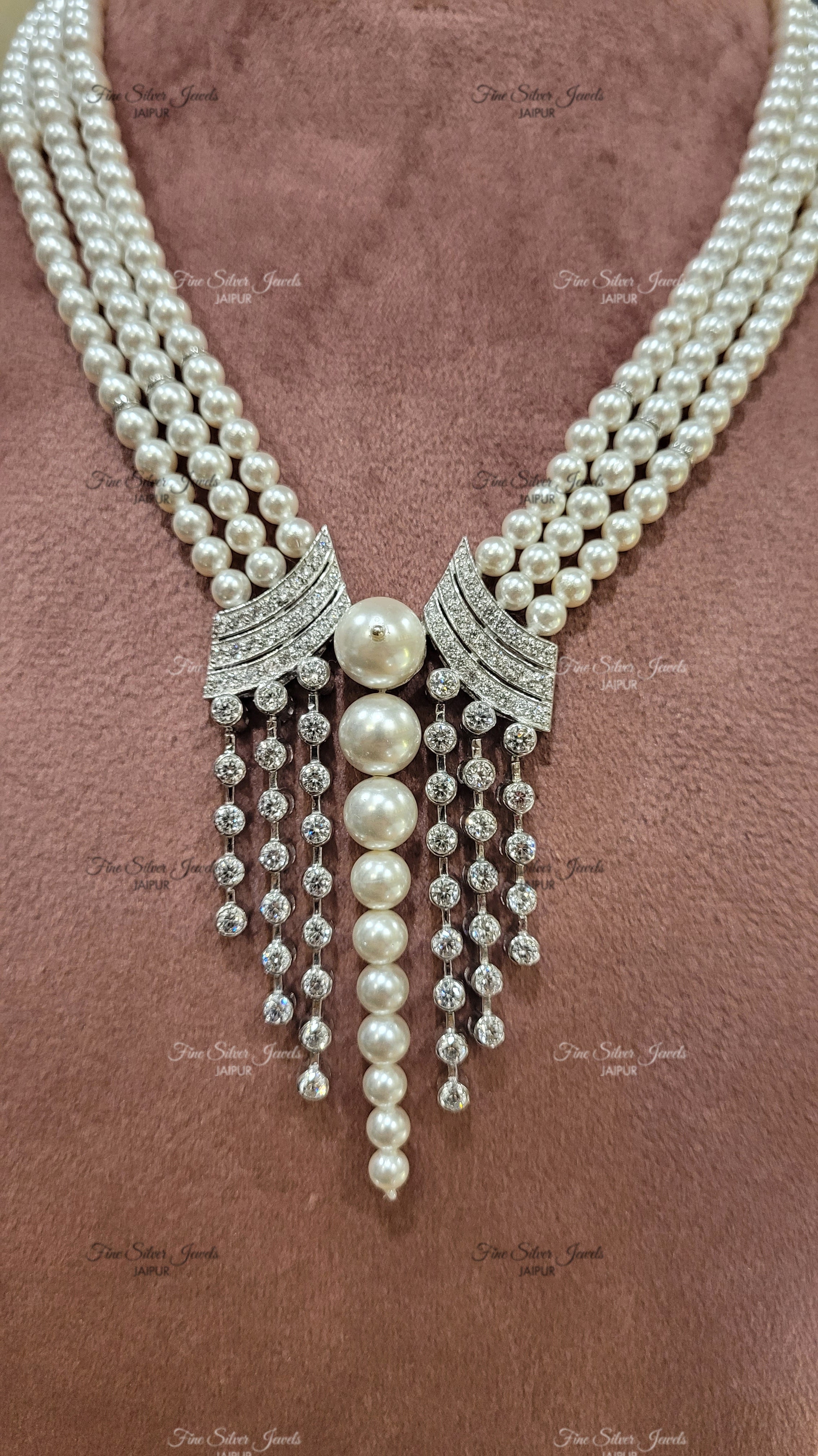 PADMAKSHYA SWAROVSKI NECKLACE SET finesilverjewels