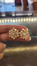 RABIYA POLKI STUD EARRING finesilverjewels