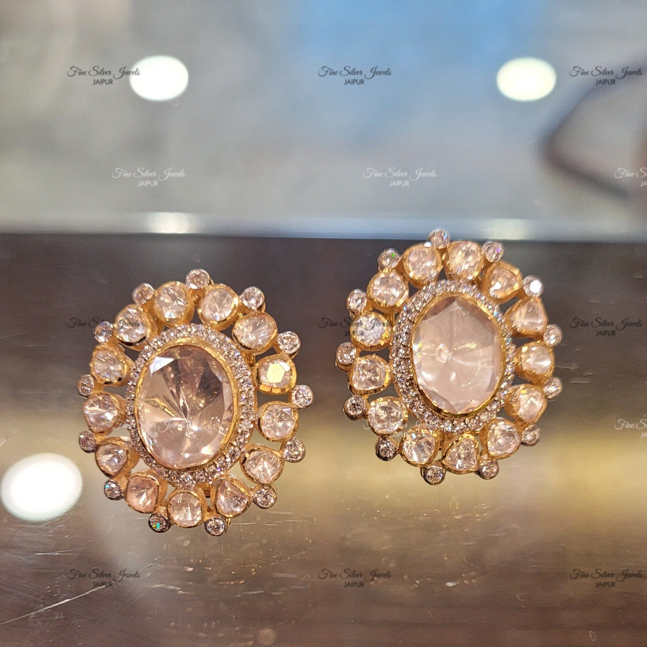 QIZAKAT POLKI STUD EARRING finesilverjewels