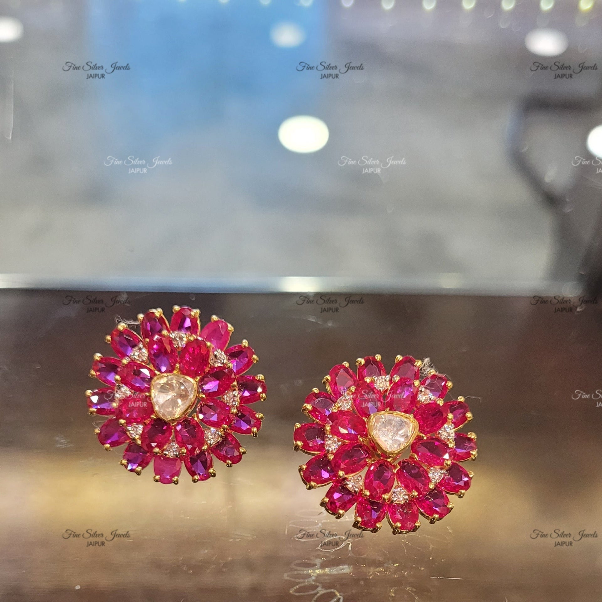 RUBY ETERNITY EARRING finesilverjewels