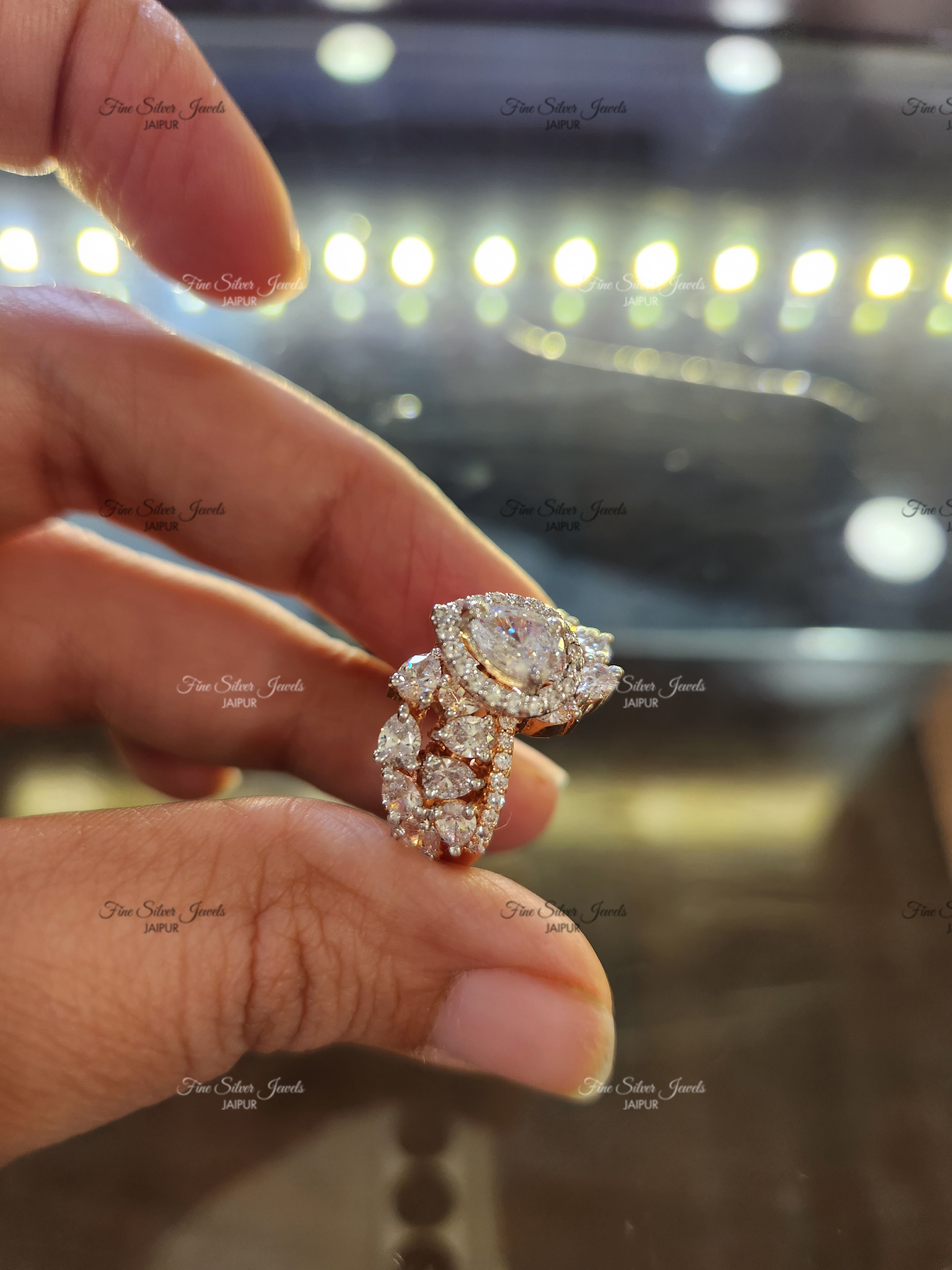 PEAR PERFECT SOLITAIRE RING finesilverjewels