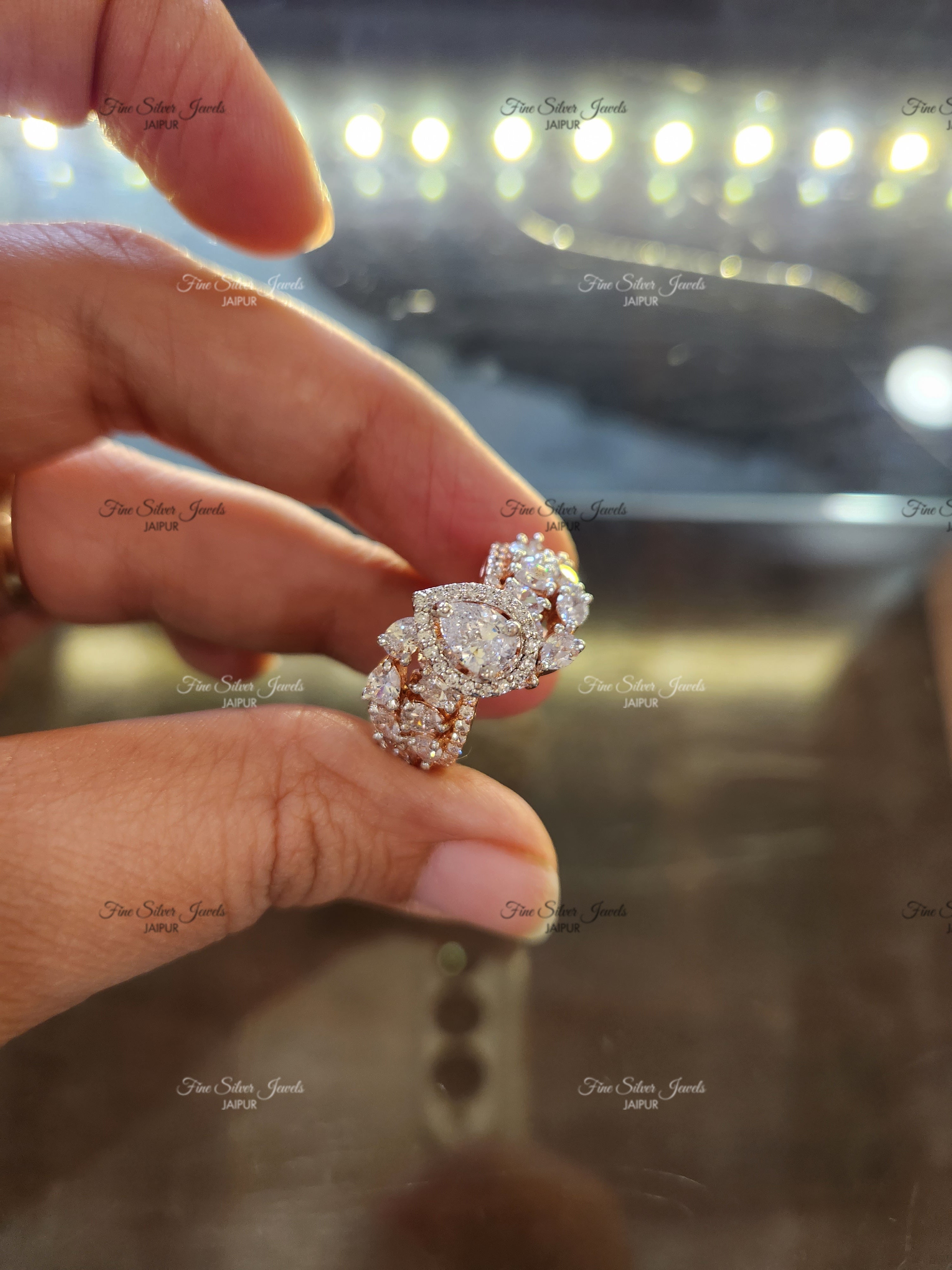 PEAR PERFECT SOLITAIRE RING finesilverjewels