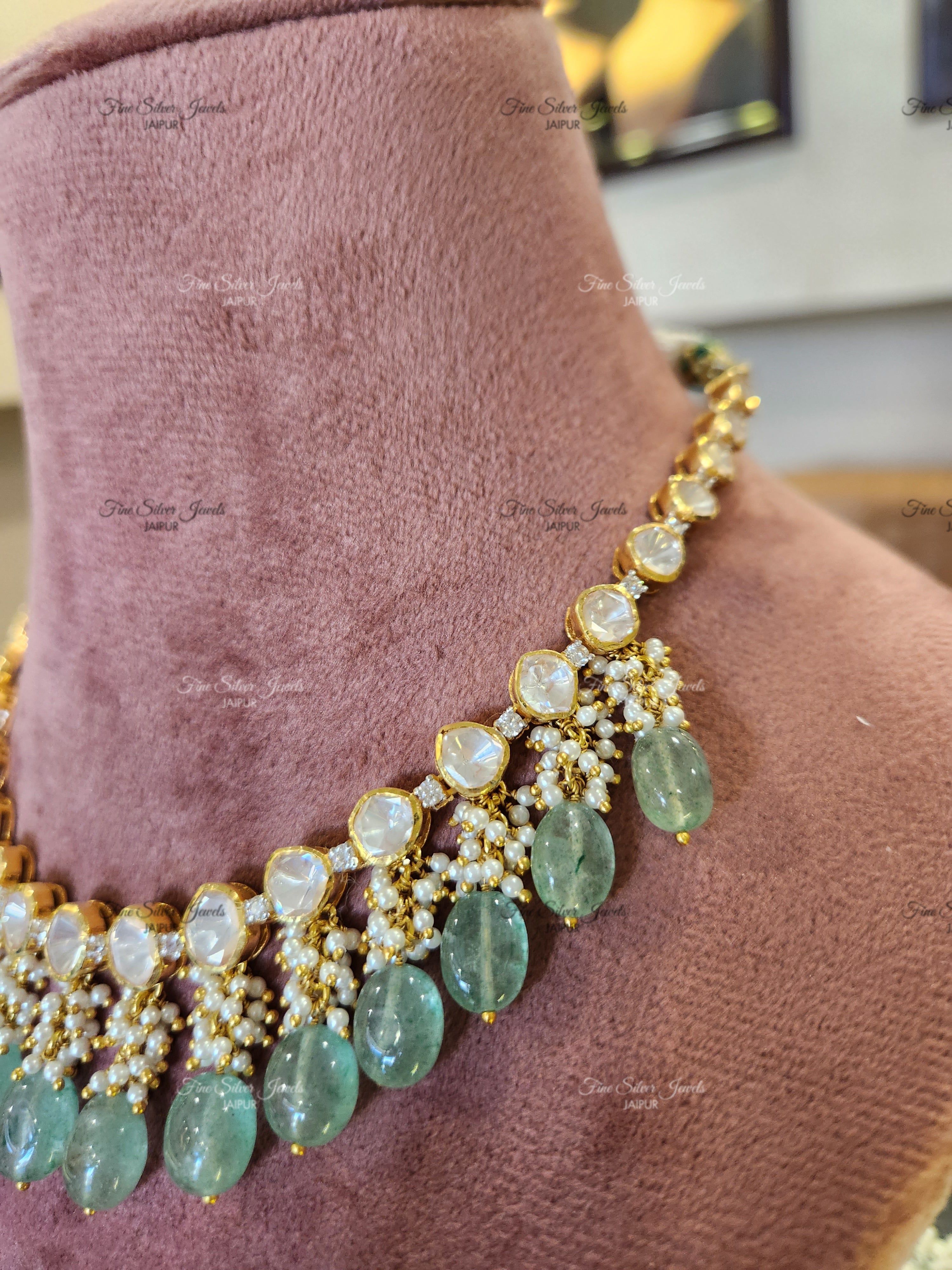 PADMINI POLKI NECKLACE finesilverjewels