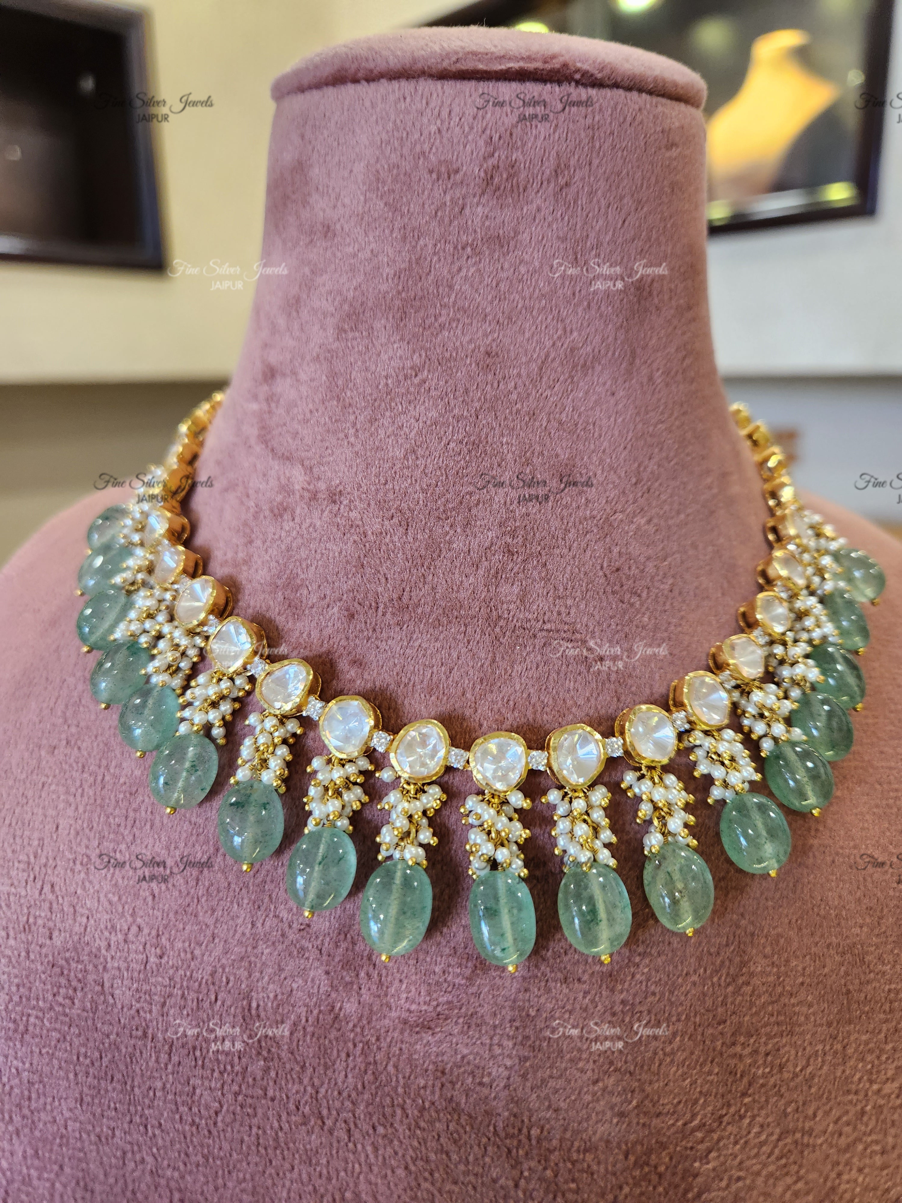 PADMINI POLKI NECKLACE finesilverjewels