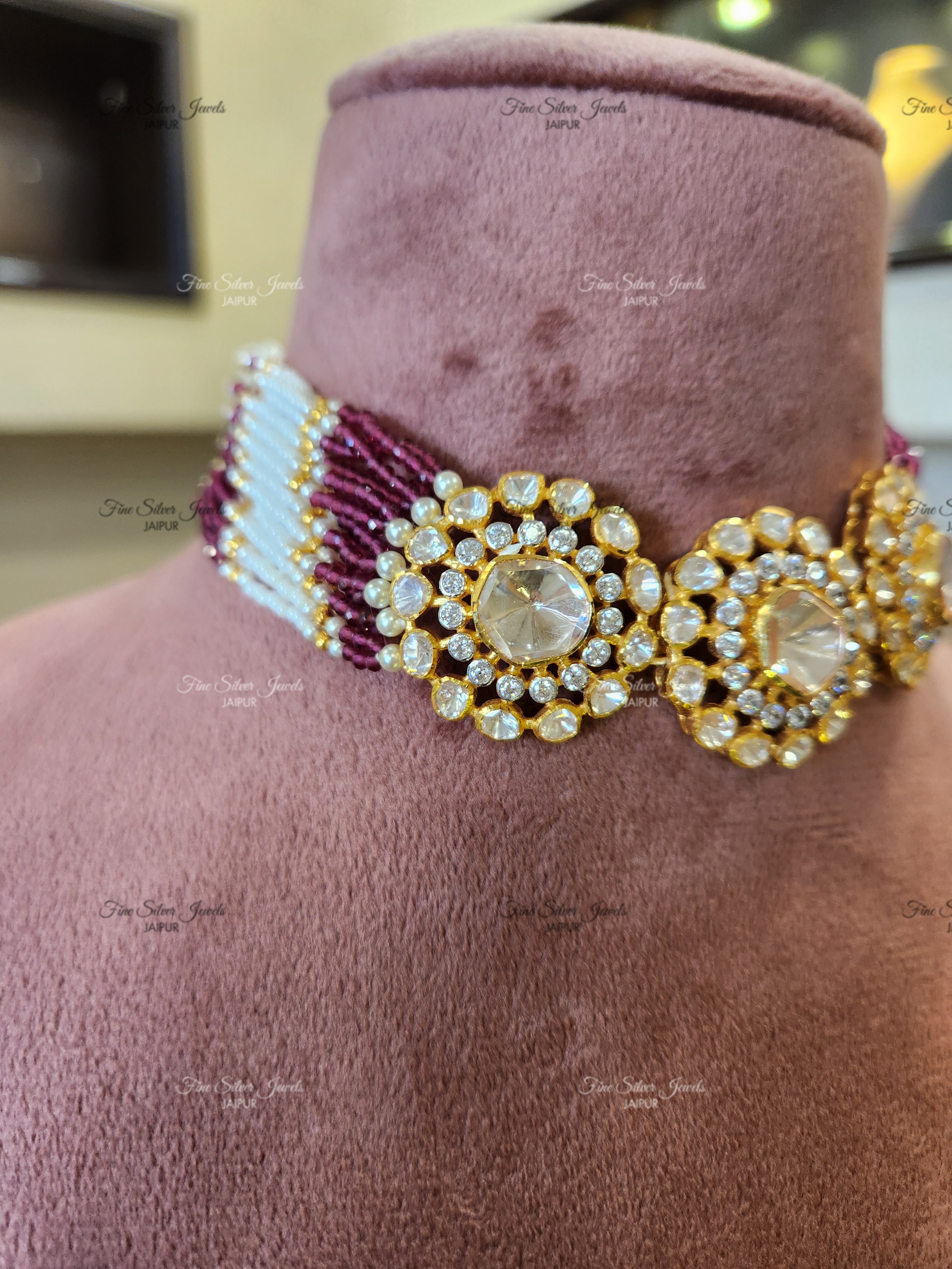 Kavya polki necklace finesilverjewels