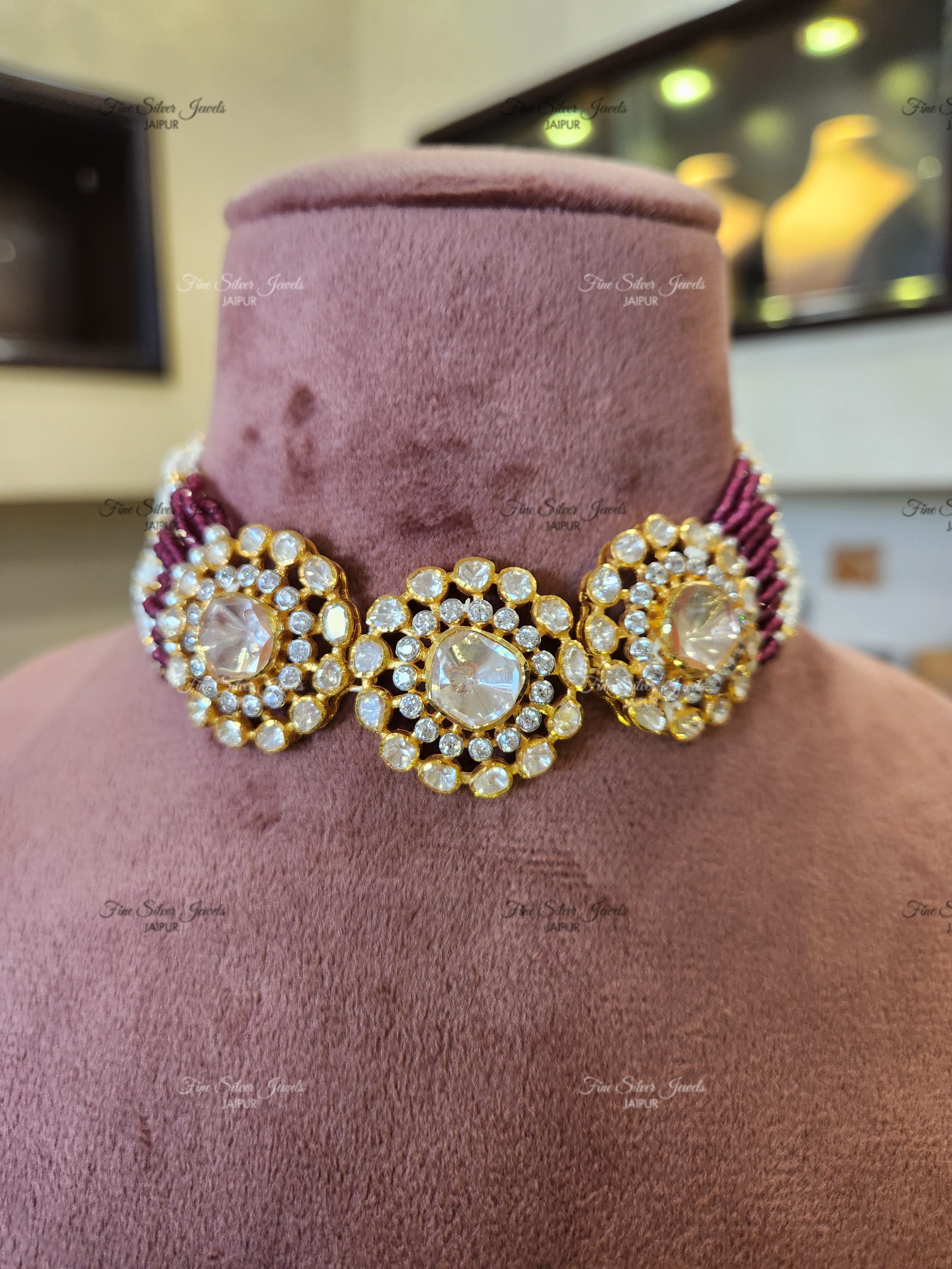 Kavya polki necklace finesilverjewels