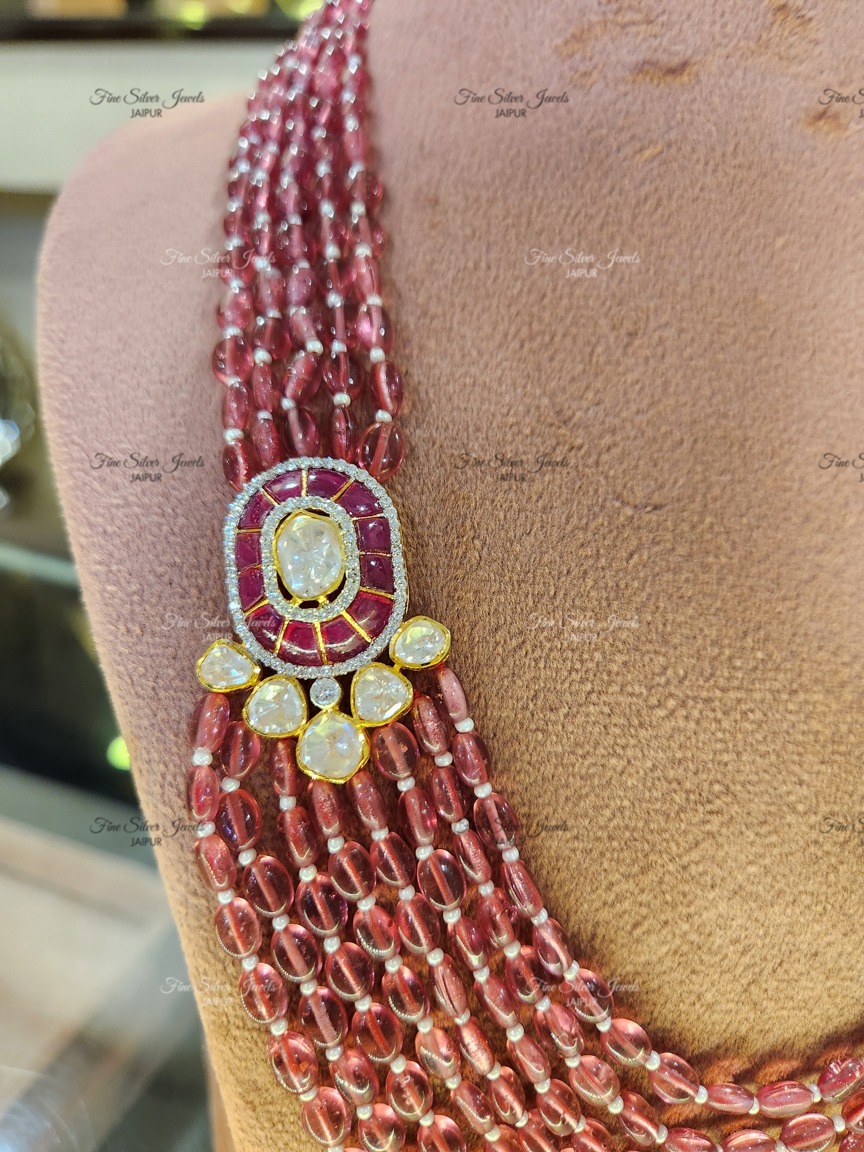 RUBY BLISSFUL NECKLACE SET finesilverjewels