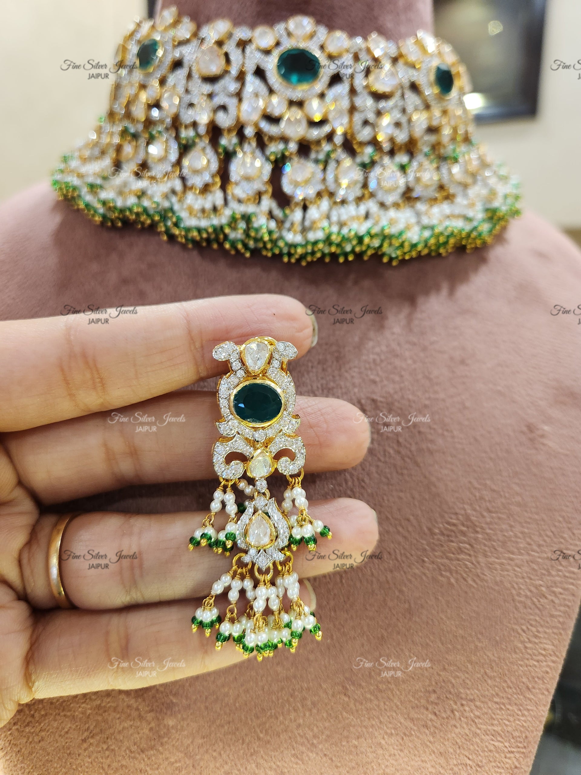 925 silver meera necklace set finesilverjewels
