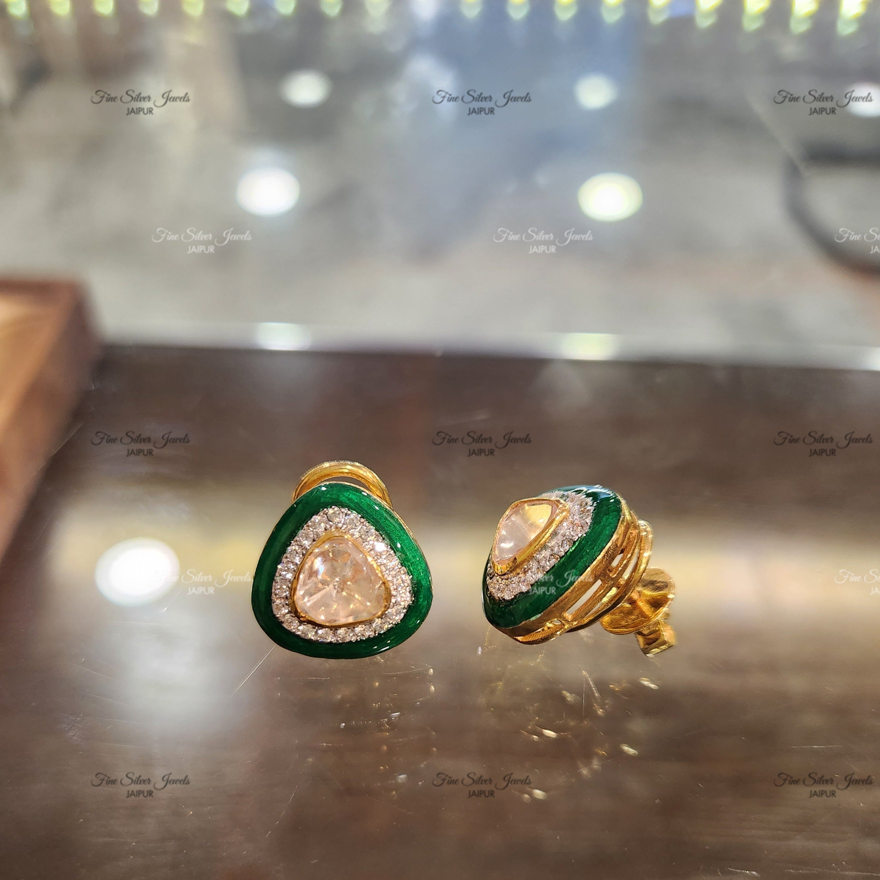 925 silver green pop earrings finesilverjewels