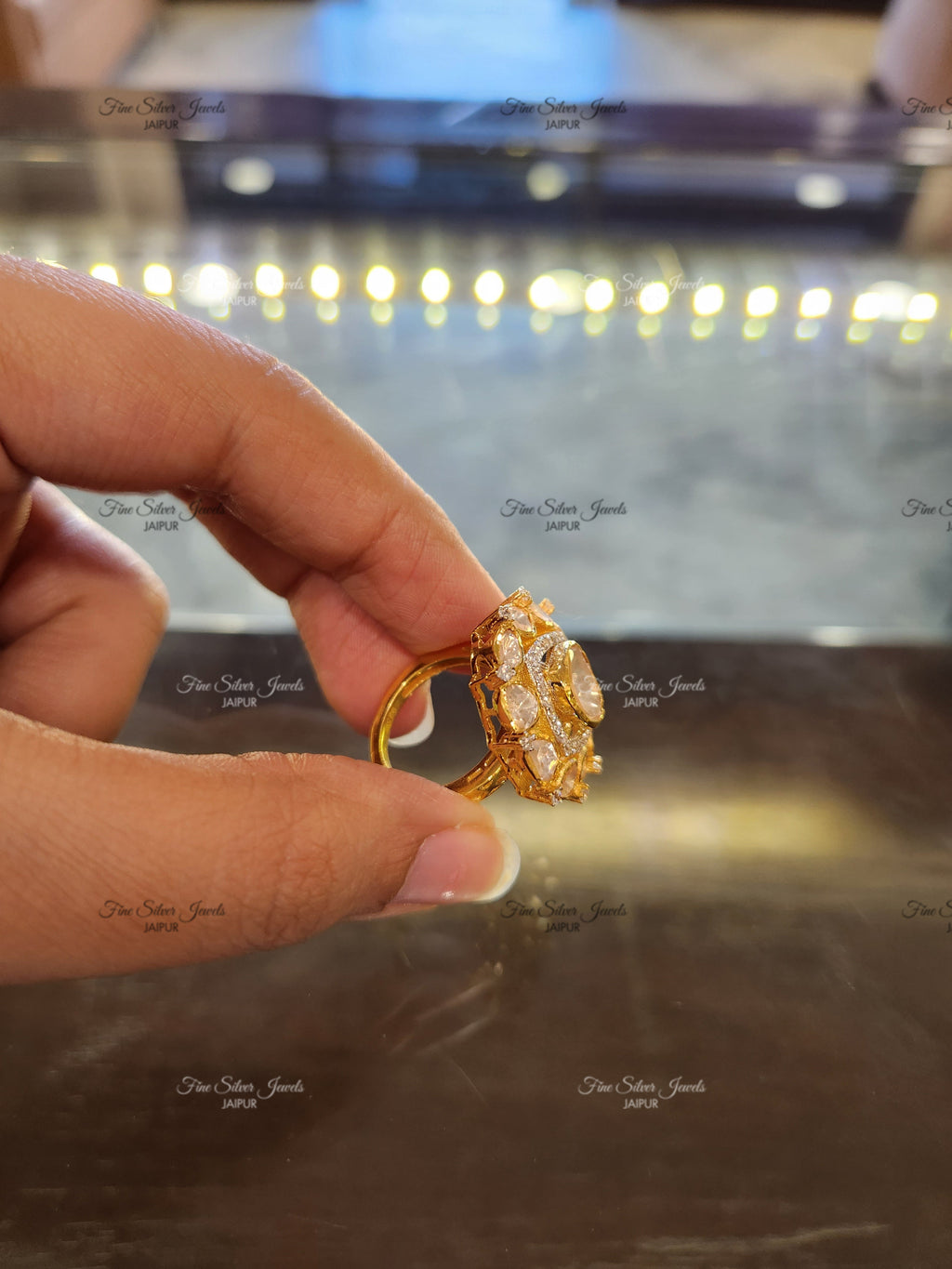 925 Silver Reet polki ring finesilverjewels