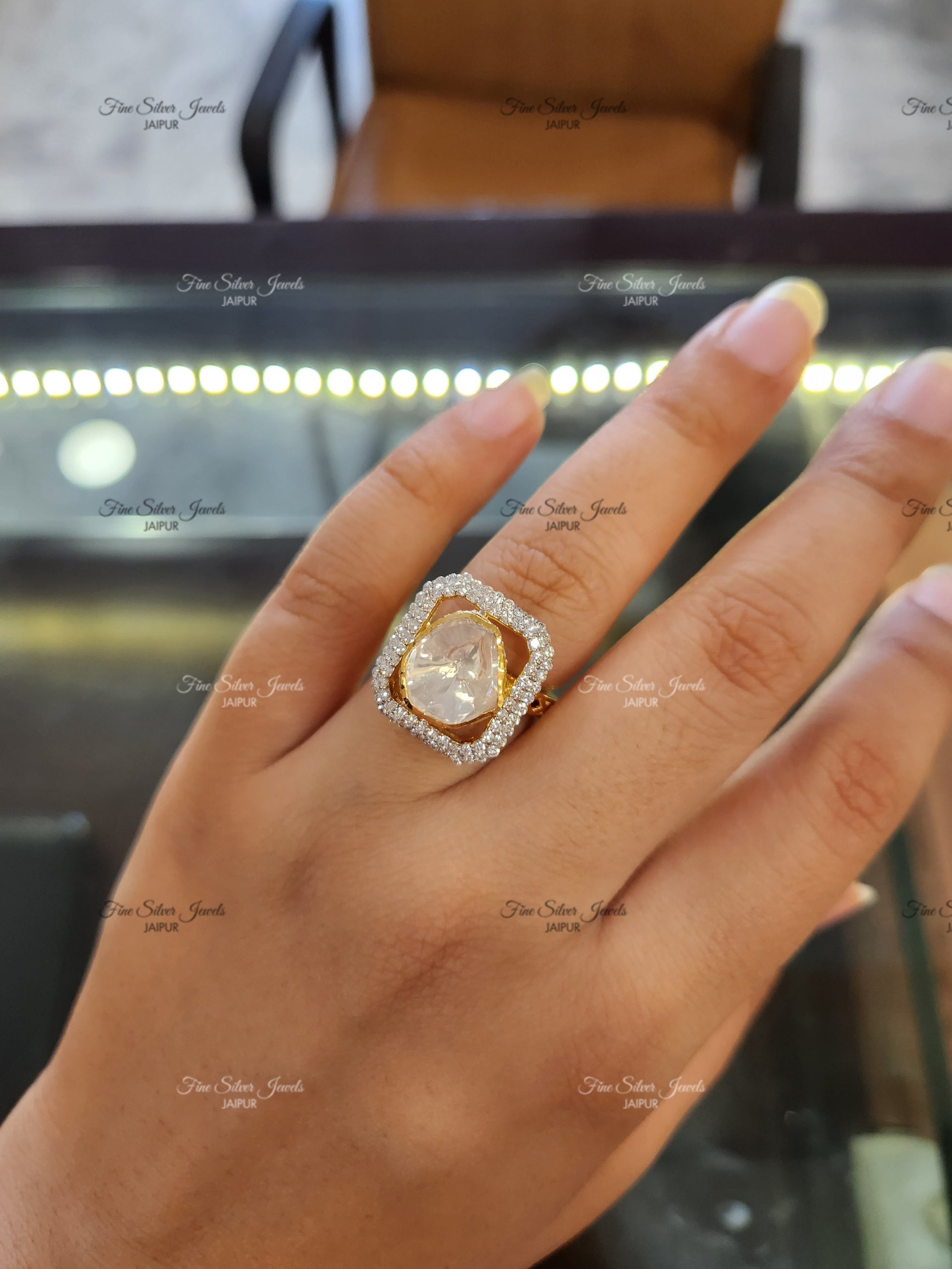 925 Silver Raag Polki Ring finesilverjewels