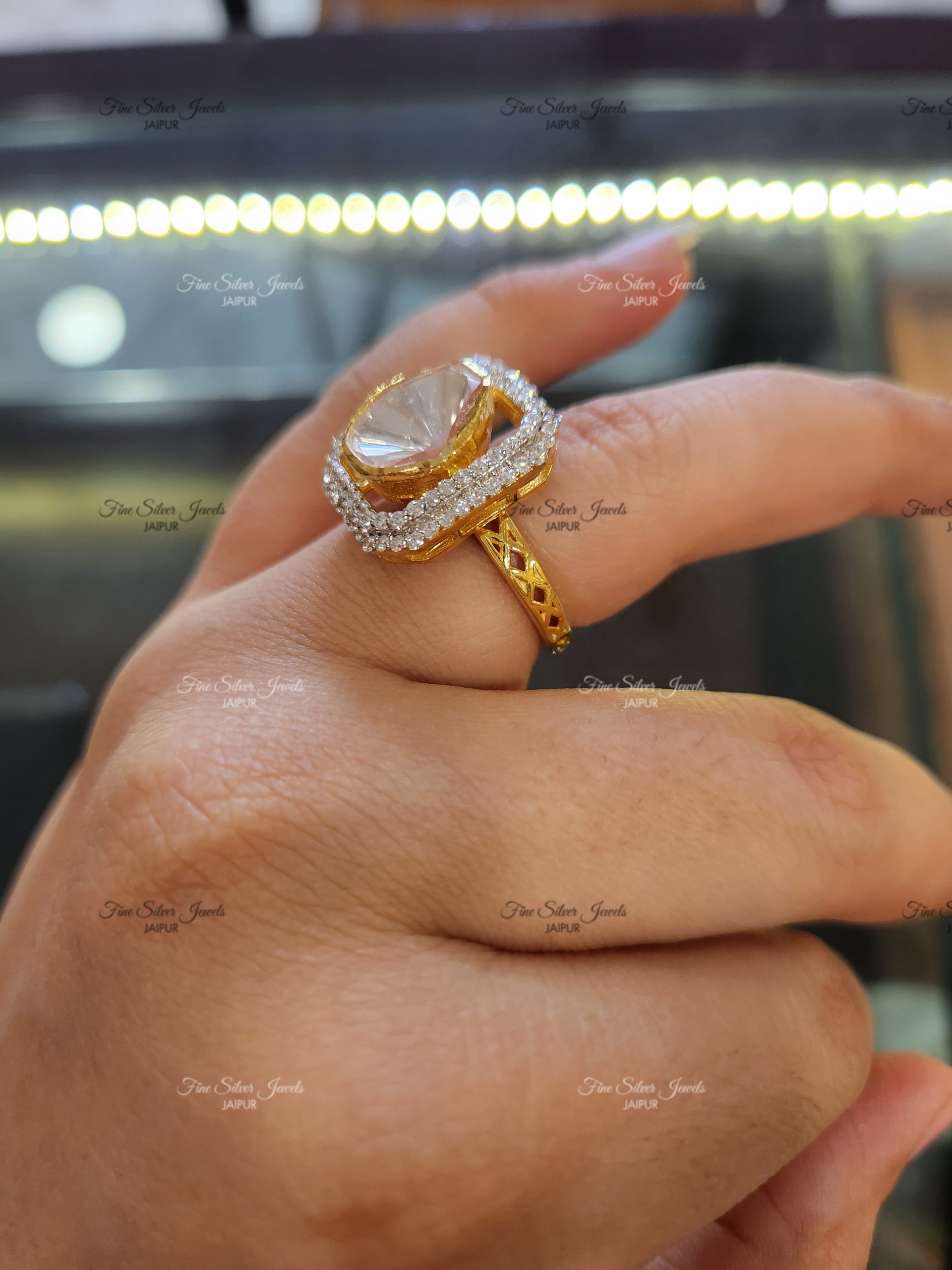 925 Silver Raag Polki Ring finesilverjewels