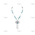 TURQUOISE BLUE NECKLACE finesilverjewels