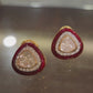 925 silver red enamel earrings