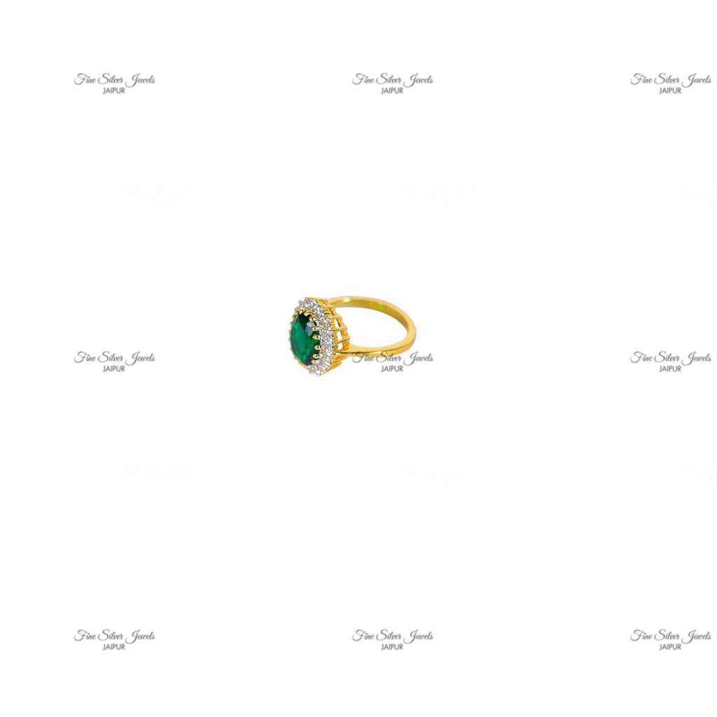 ROYAL EMERALD GREEN RING finesilverjewels