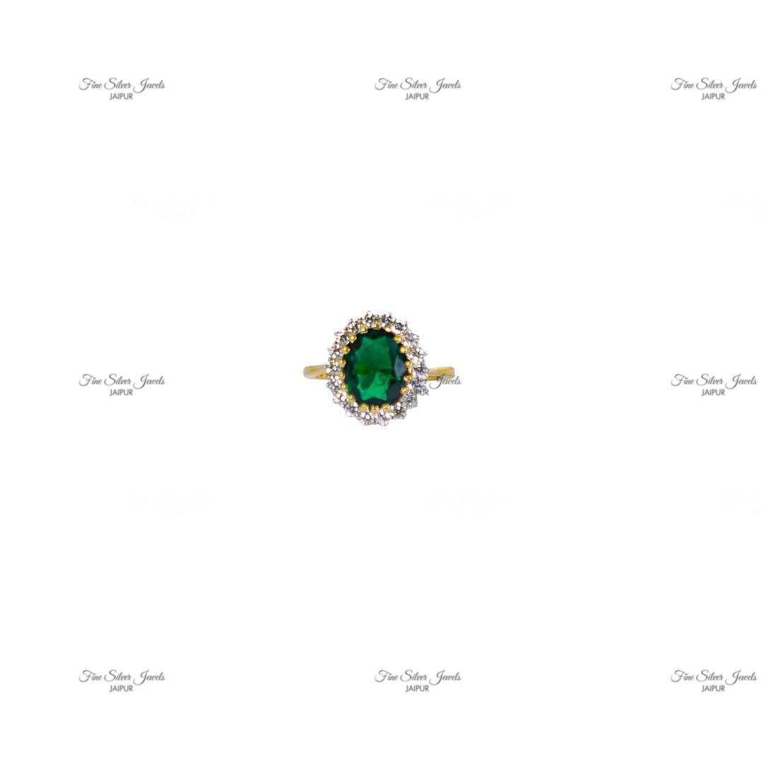 ROYAL EMERALD GREEN RING finesilverjewels