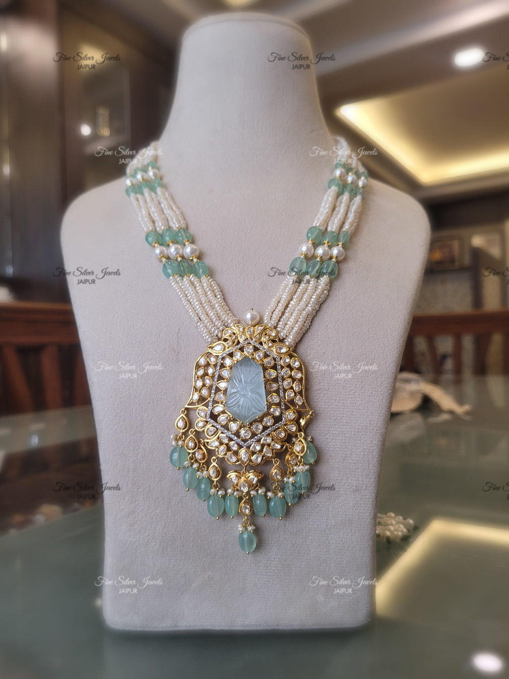 92.5 silver MAHARANI LOOK NECKLACE finesilverjewels