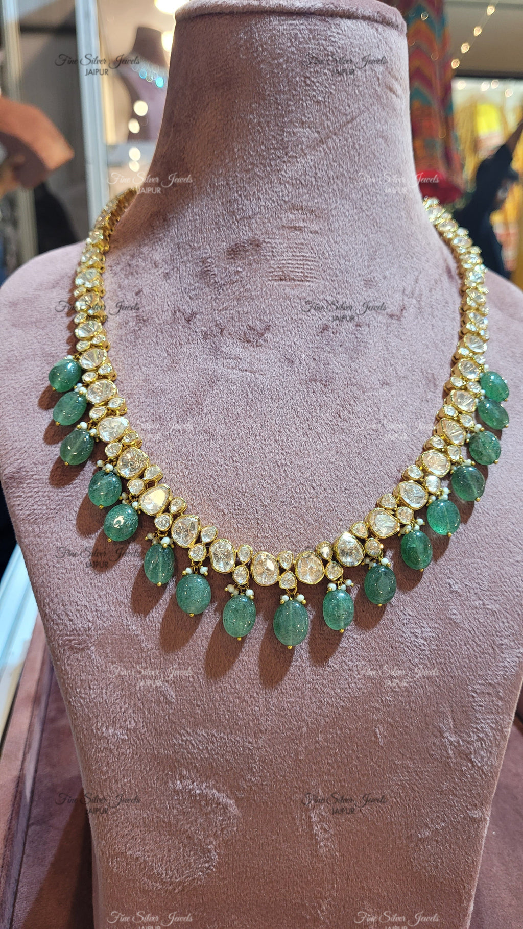 92.5 silver ANTARA POLKI NECKLACE finesilverjewels