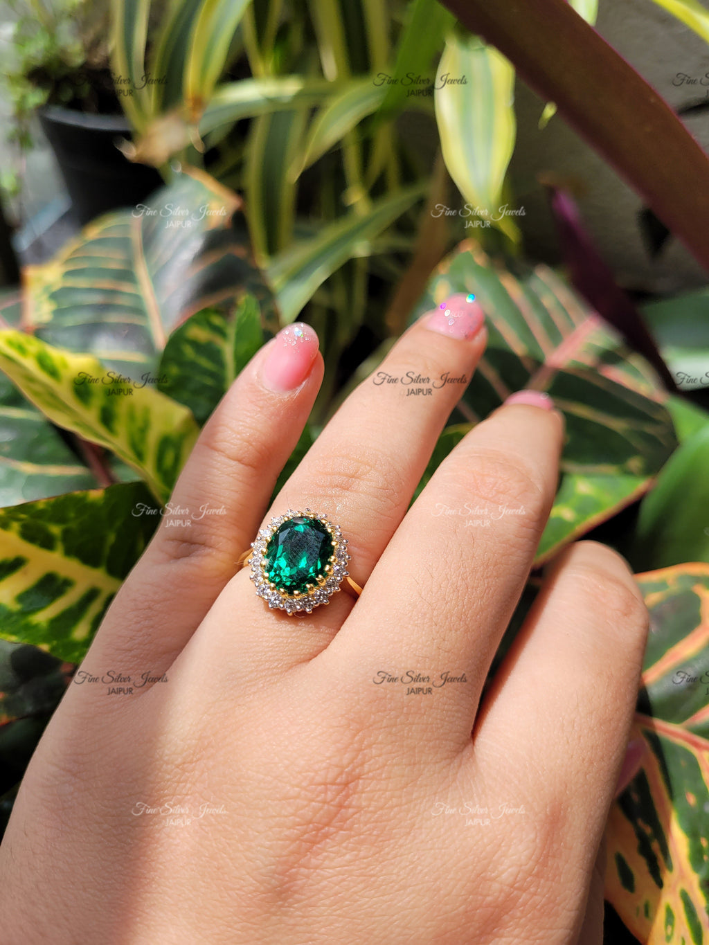 ROYAL EMERALD GREEN RING finesilverjewels