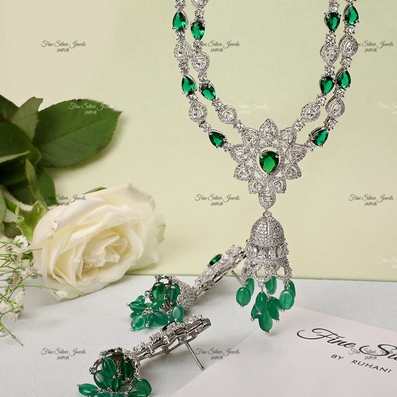 GREEN PARADISE NECKLCE finesilverjewels